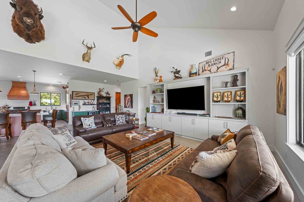 147 Gray Wolf Blanco, TX 78606 - Photo 9 of 34 a living room with furniture and a flat screen tv