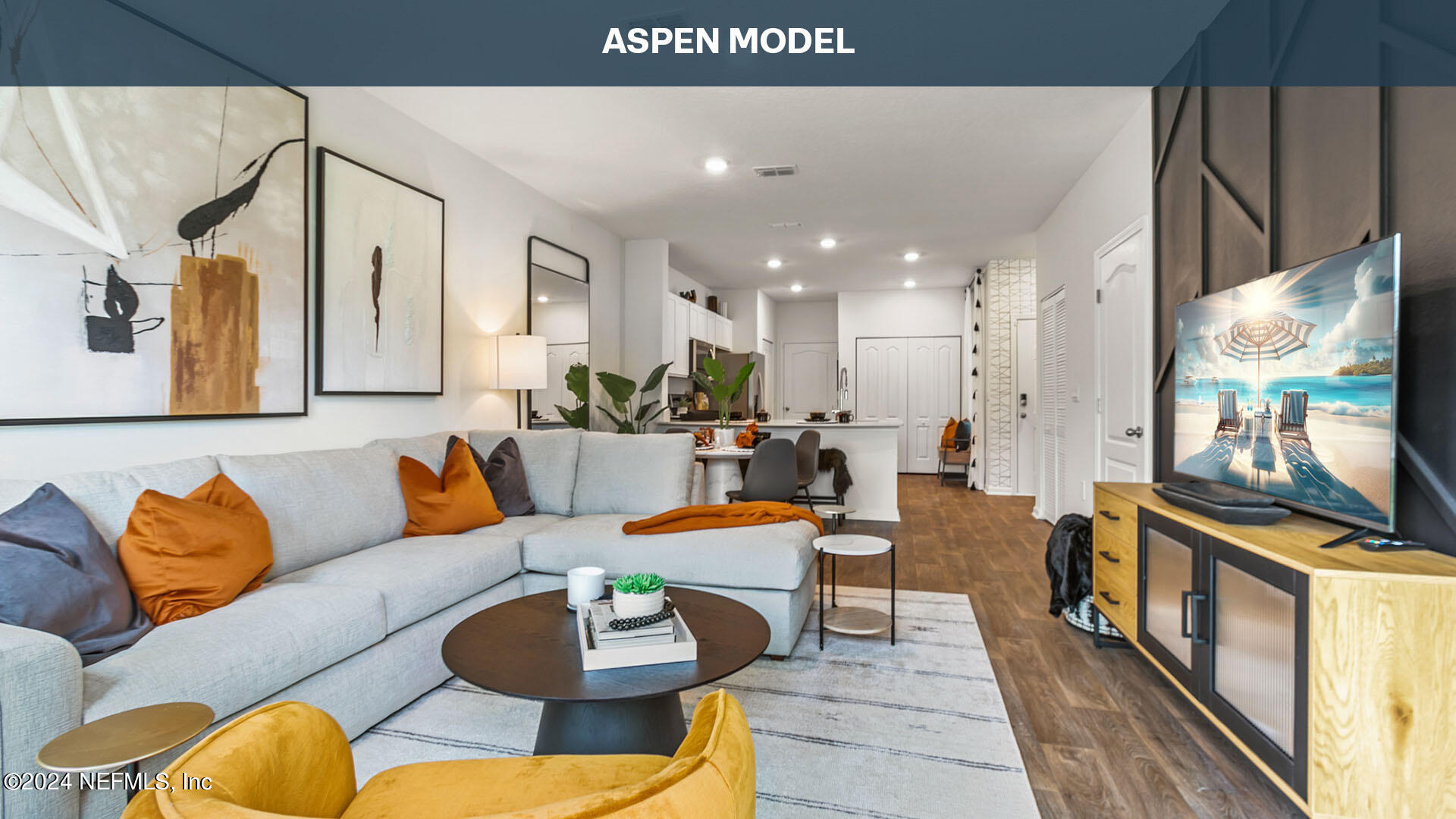1712 Bridger Trace Middleburg, FL 32068 - Photo 20 of 50 a living room with furniture kitchen view and a large window