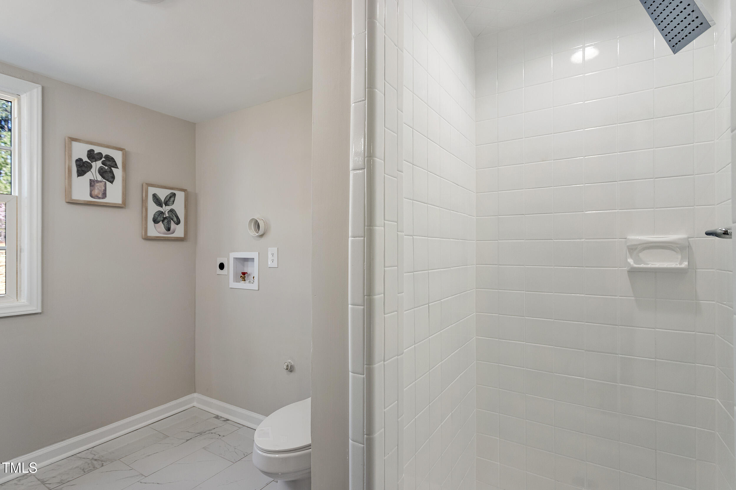 4204 Green Road Raleigh, NC 27604 - Photo 21 of 39 a bathroom with a granite countertop toilet and a shower