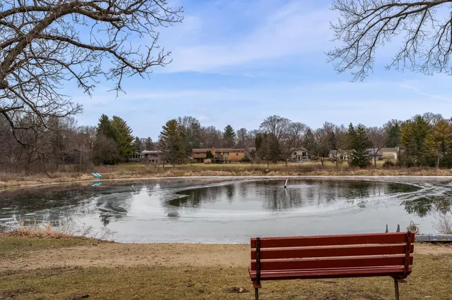 a view of river covered with trees