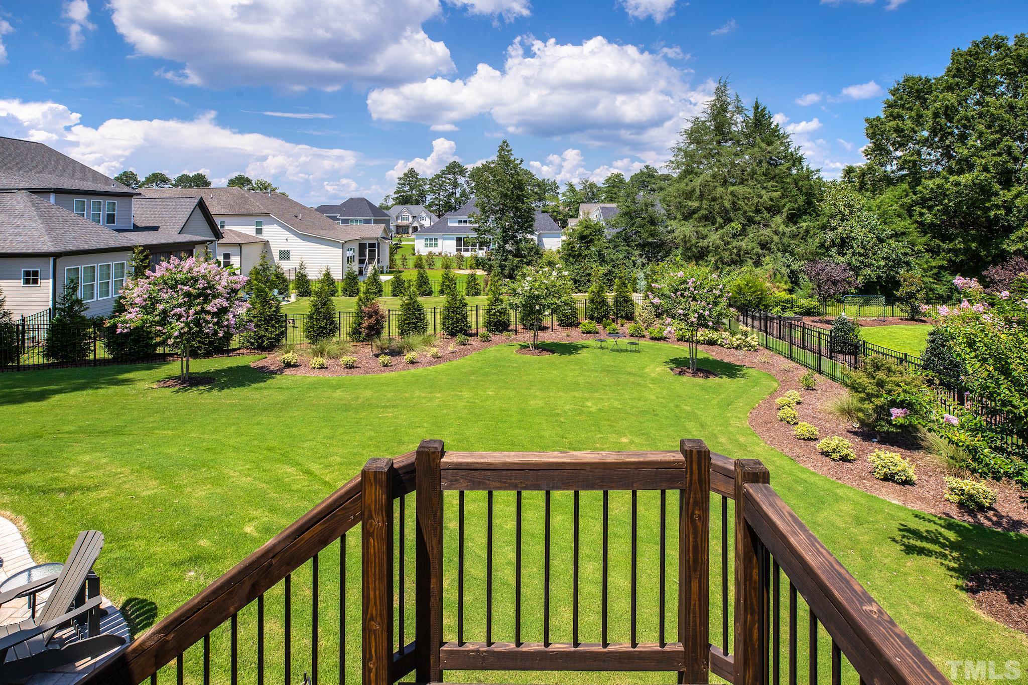 1420 Margrave Drive Wake Forest, NC 27587 - Photo 28 of 30 a view of a balcony with a garden