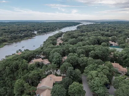 an aerial view of multiple house