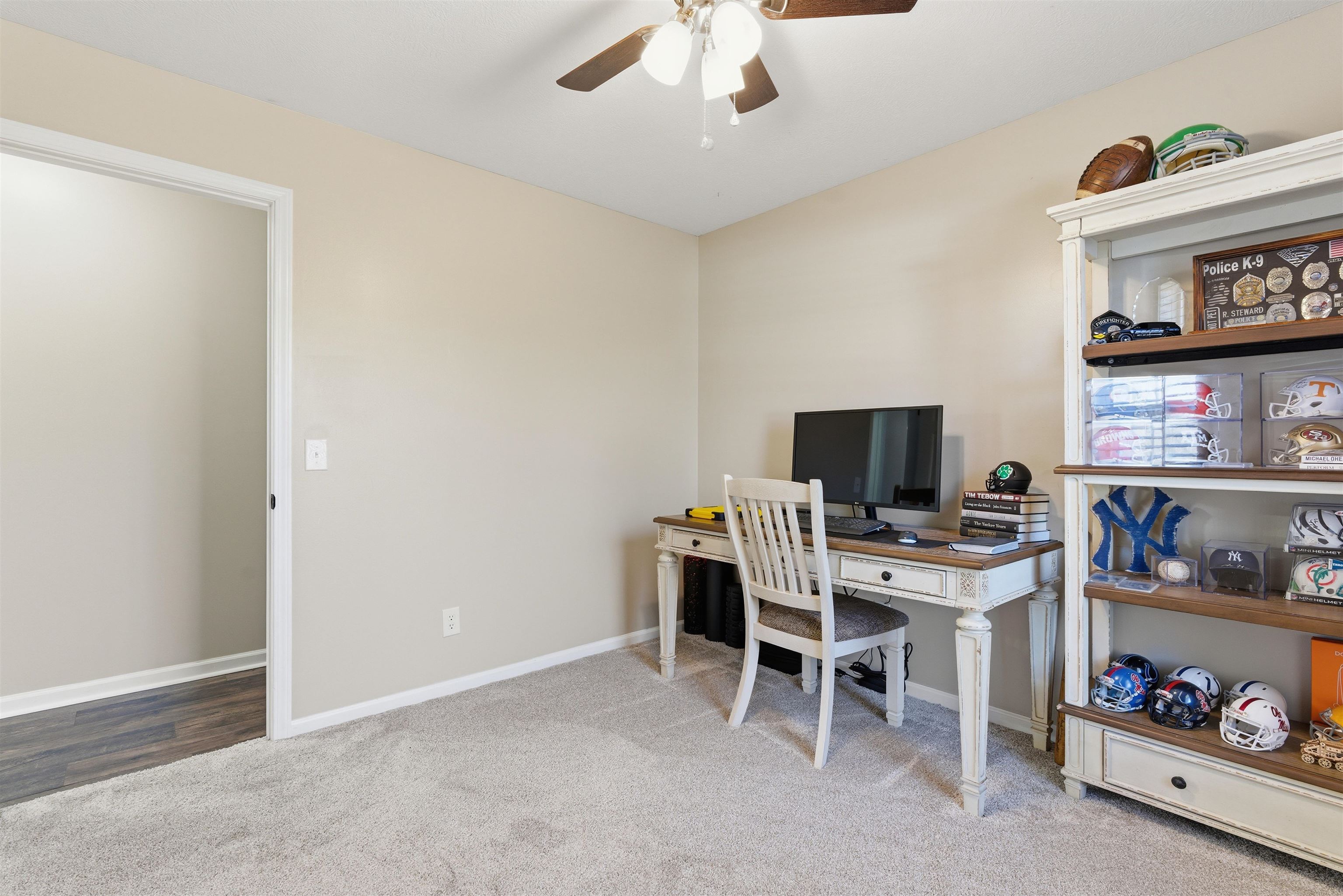 448 Stevens Road Bolivar, TN 38008 - Photo 16 of 25 Carpeted home office featuring ceiling fan and baseboards