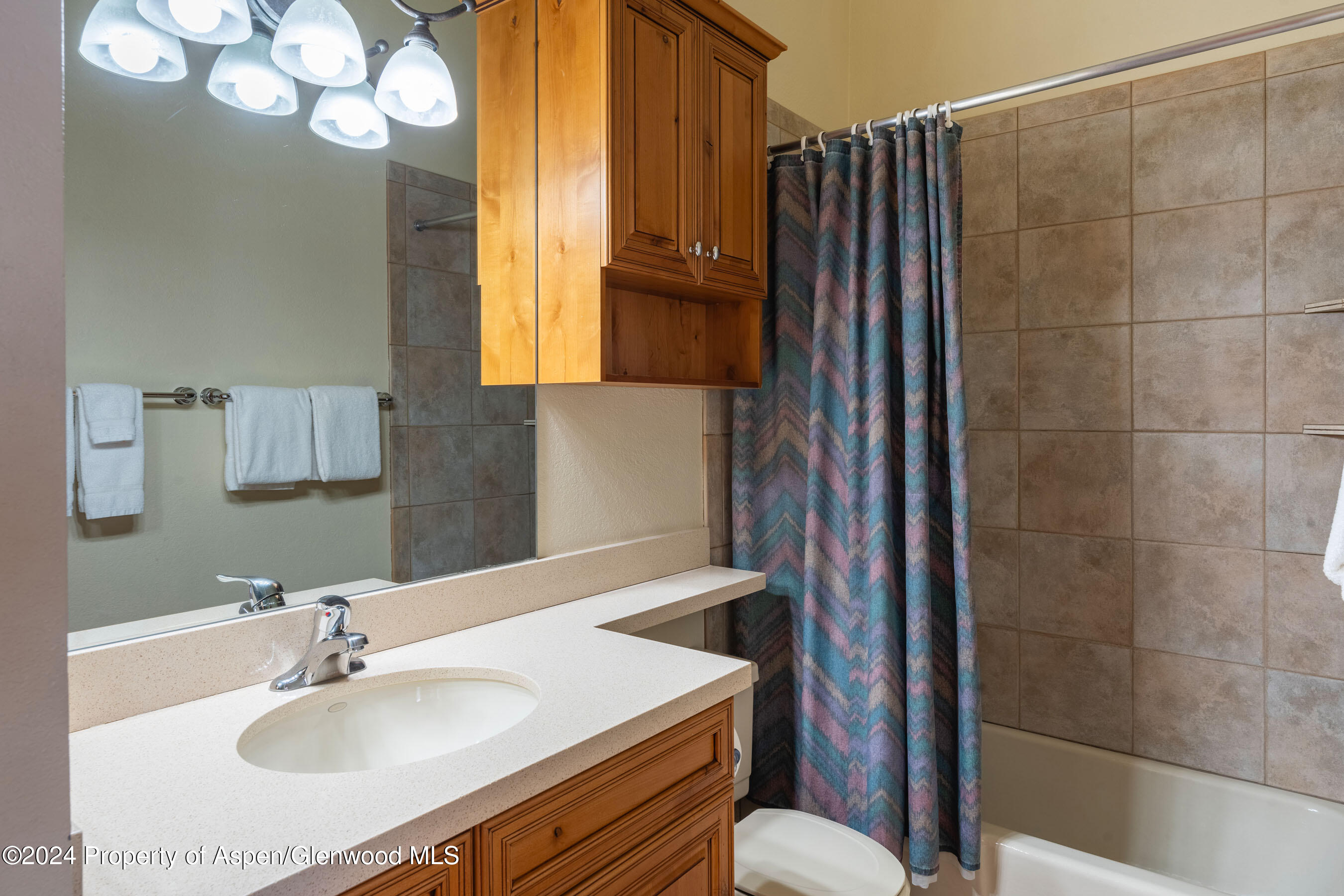 476 Wood Road, Unit 41 Snowmass Village, CO 81615 - Photo 17 of 29 a bathroom with a sink toilet and shower