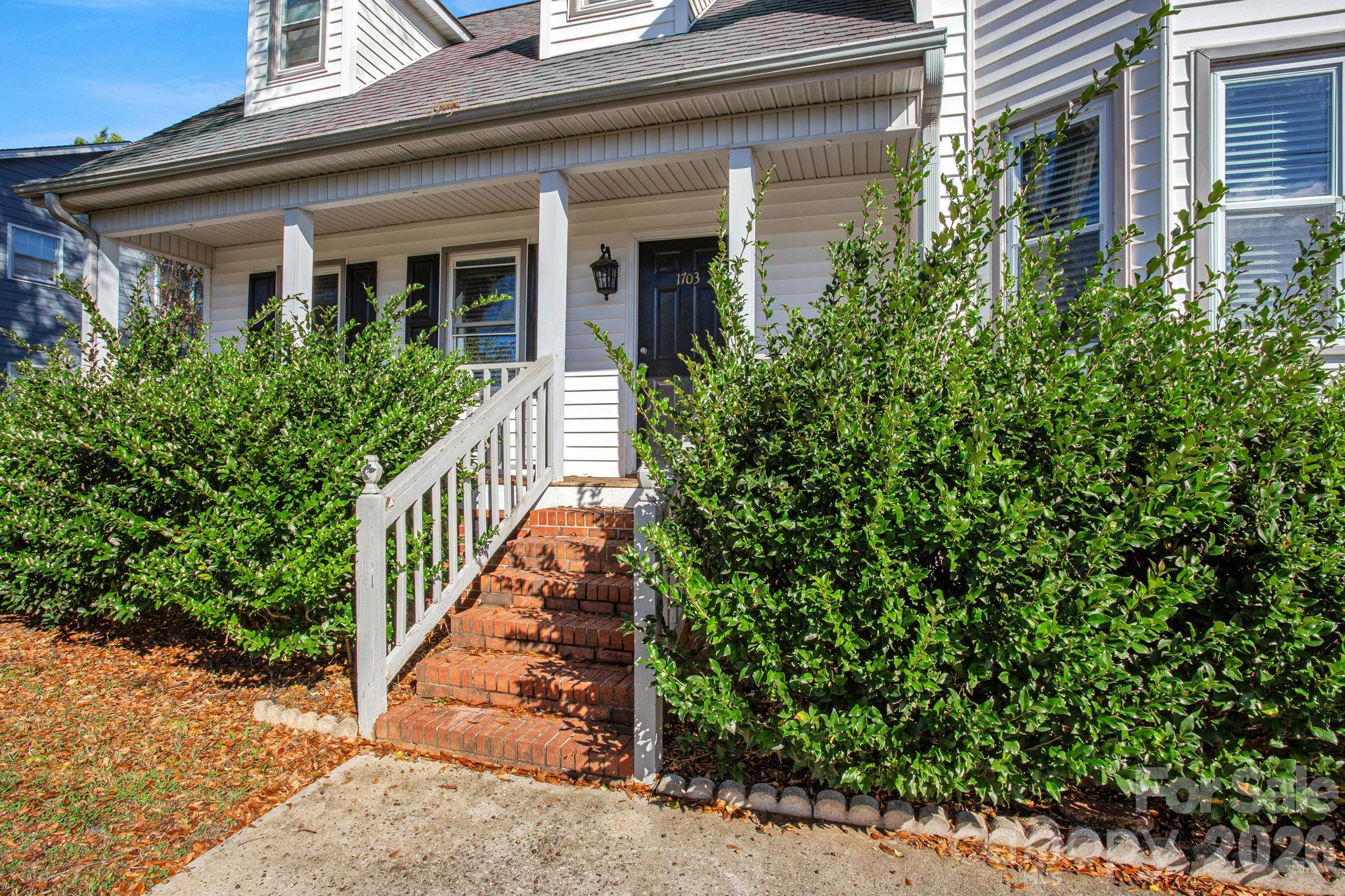 front view of a house with a porch
