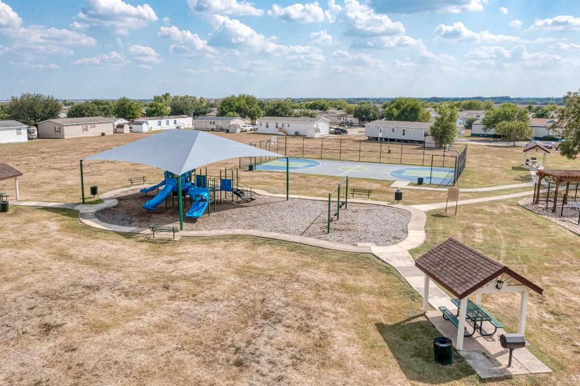 187 Horseshoe Bend Road San Marcos, TX 78666 - Photo 37 of 38 Aerial view of residential area featuring a recreational park
