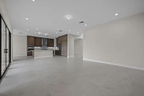 a view of kitchen and kitchen island