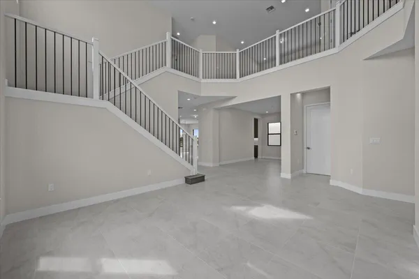 a view of an entryway with staircase