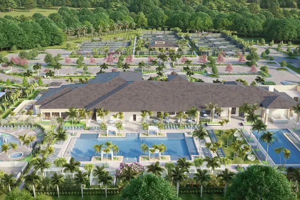 an aerial view of multiple house