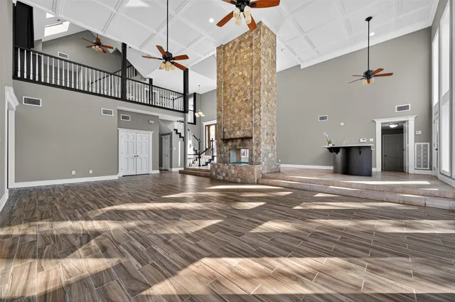 a view of a living room and utility room