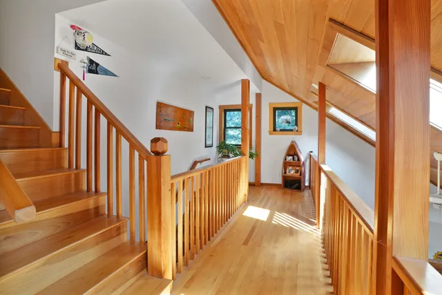 a view of an entryway with staircase