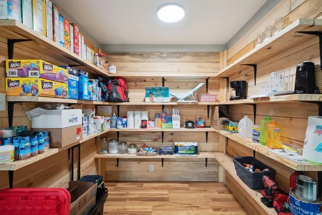 a room with storage and utility