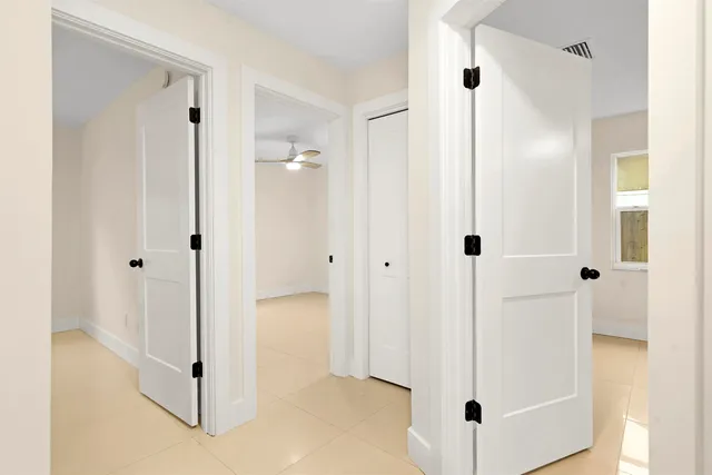 an empty room with a window