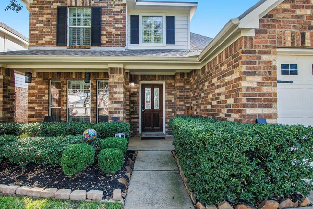 front view of a brick building