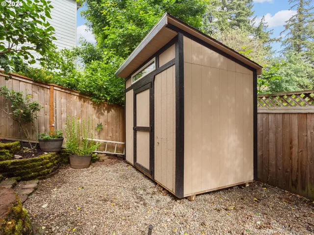 a backyard of a house
