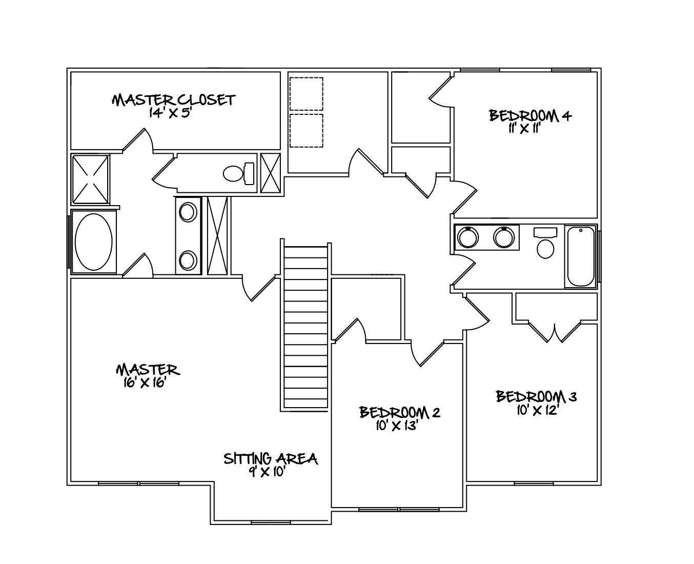 5 Orchard Circle Edgefield, SC 29824 - Photo 11 of 11 Mansfield second floor plan