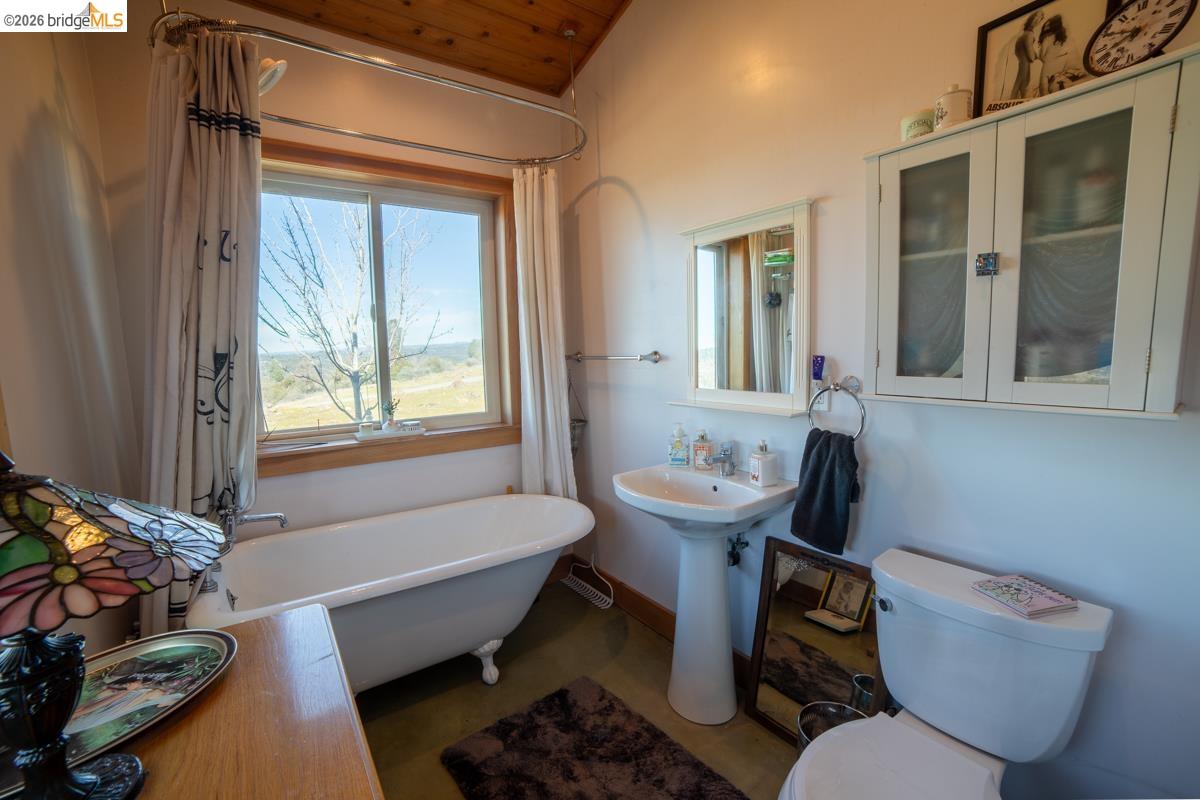 6899 Eagle View Drive Mountain Ranch, CA 95246 - Photo 22 of 35 a bathroom with a toilet sink and mirror