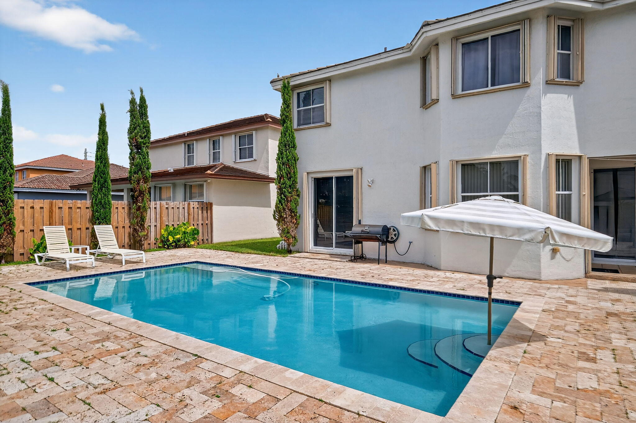13838 Southwest 41st Terrace Miami, FL 33175 - Photo 53 of 68 a swimming pool with outdoor seating and yard
