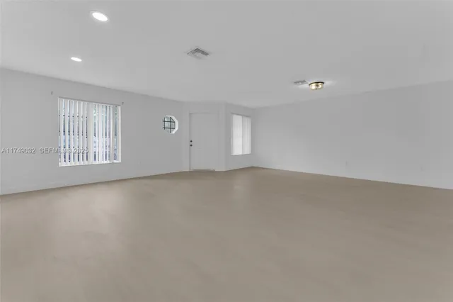 an empty room with a window