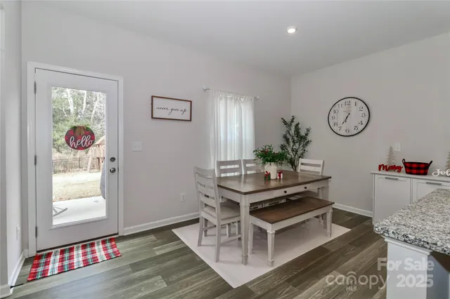 a workspace with wooden floor