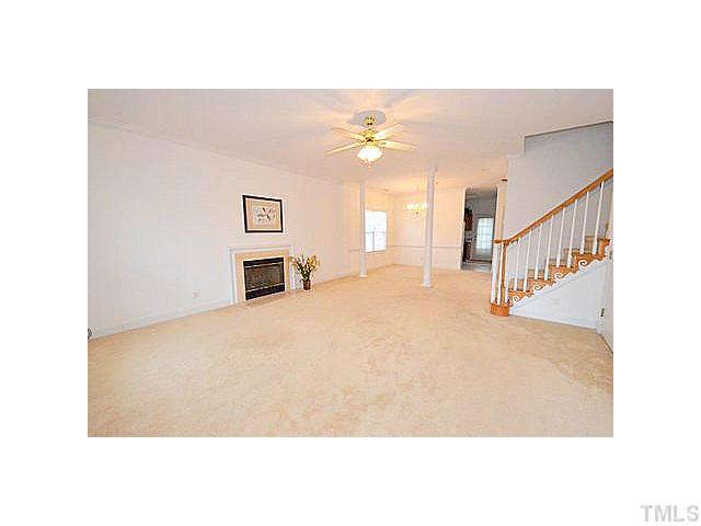 The family room opens to the formal dining room.