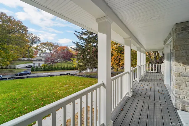 a view of balcony with hardwood floor
