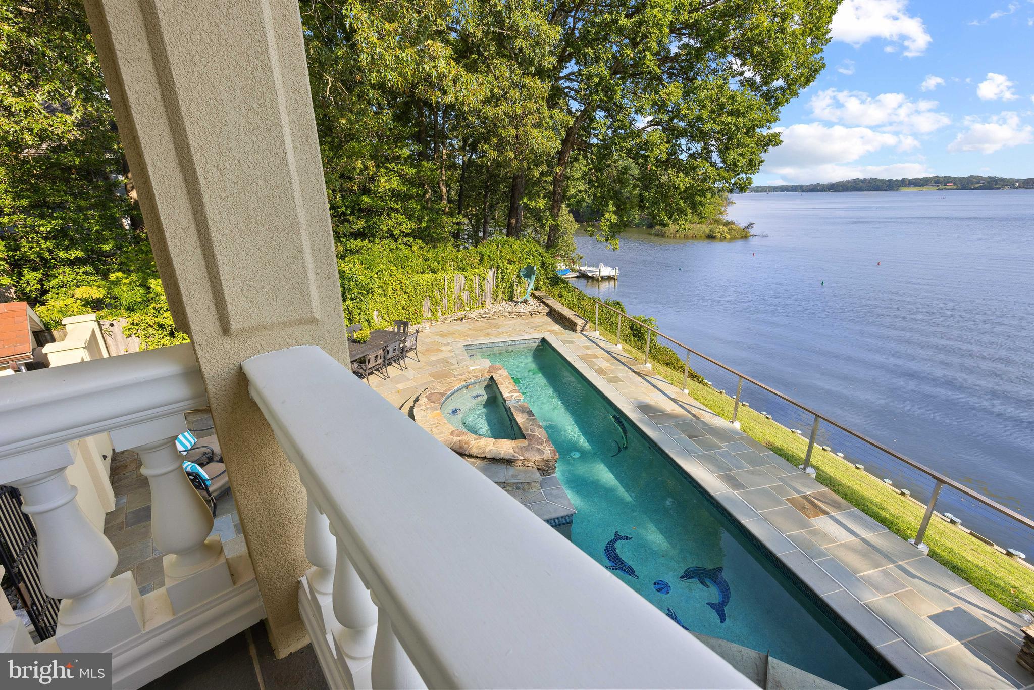 3333 Pocahontas Drive Edgewater, MD 21037 - Photo 20 of 42 View of pool and water from Primary's balcony