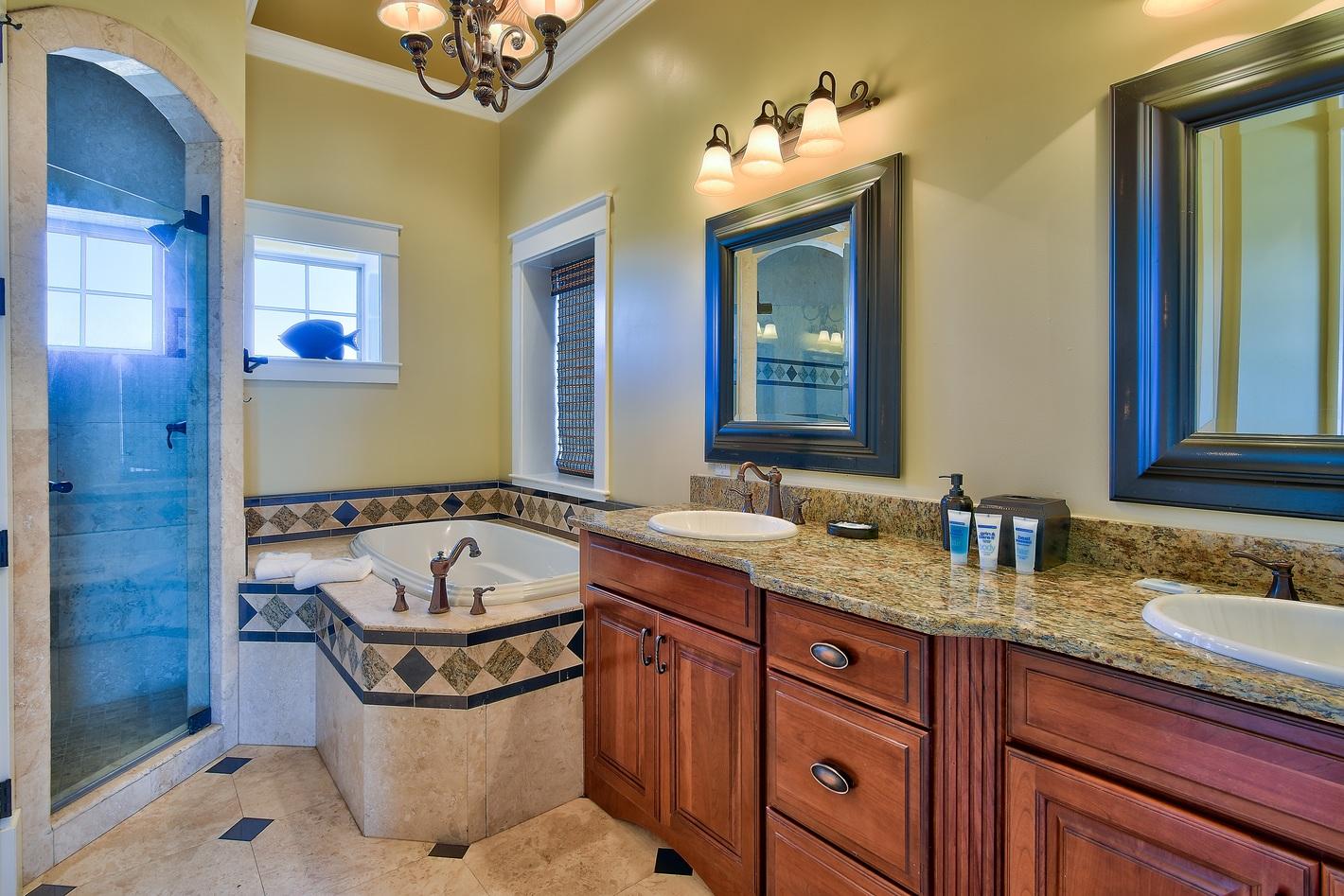 72 South Wall Street Inlet Beach, FL 32461 - Photo 20 of 27 a bathroom with a granite countertop double vanity sink and a mirror