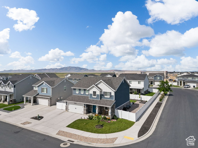 3456 South Linden Way Syracuse, UT 84075 - Photo 45 of 50 Aerial view of residential area with a mountain backdrop