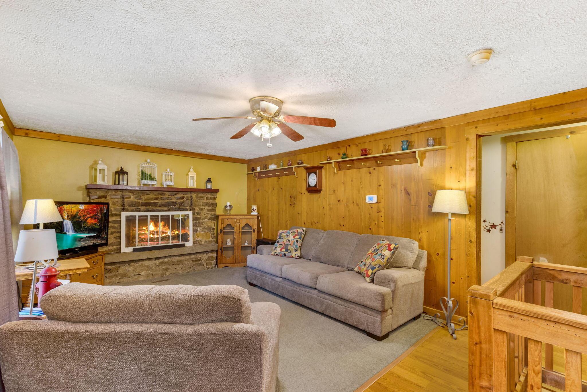9126 Walnut Dowler Road Logan, OH 43138 - Photo 8 of 46 Living Room and Fireplace