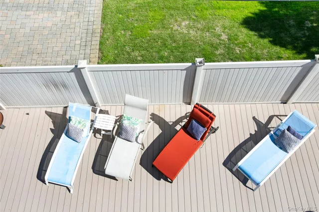 a view of outdoor space with seating area