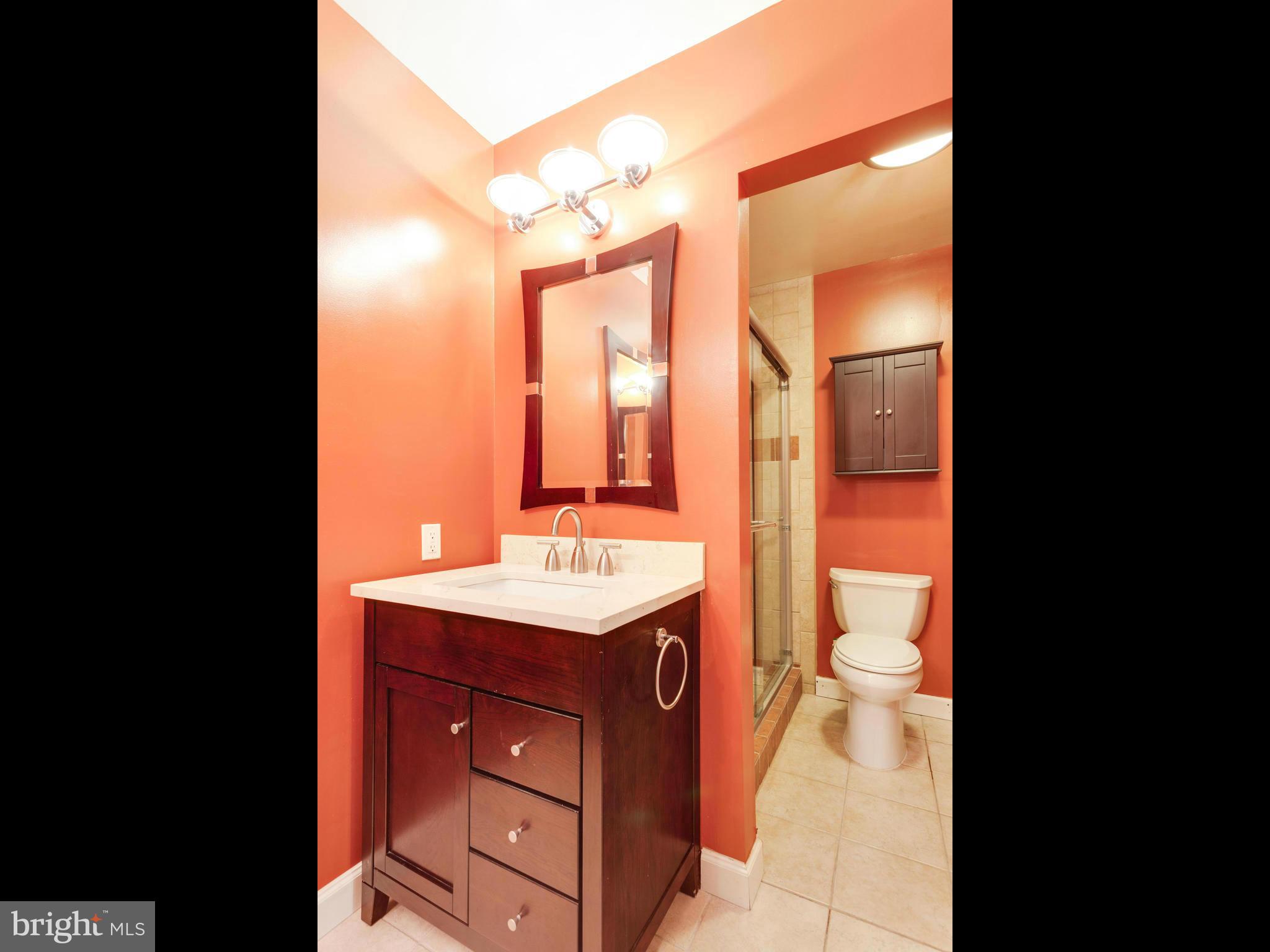 2357 Glade Bank Way Reston, VA 20191 - Photo 24 of 30 a bathroom with a sink a toilet and a mirror