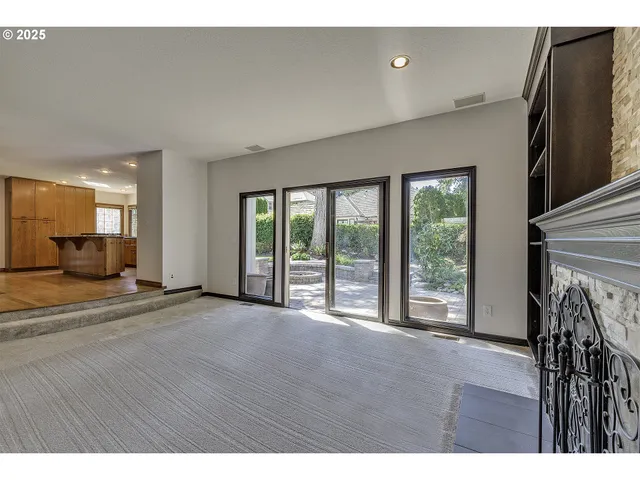 a view of livingroom with furniture and fireplace