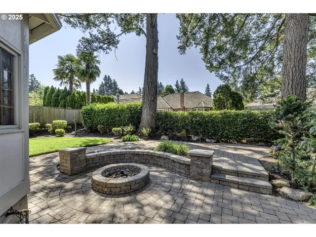 a view of a table and chairs in the patio