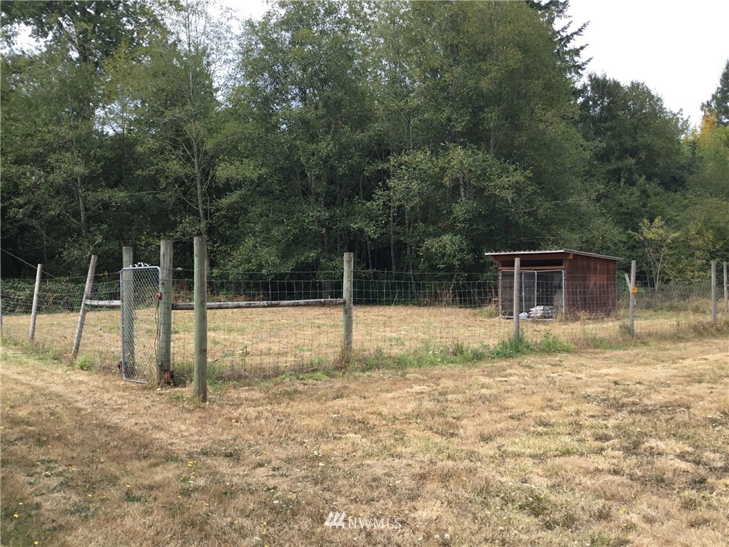 11221 180th Lane Southwest Rochester, WA 98579 - Photo 22 of 24 a backyard of a house with plants and large trees