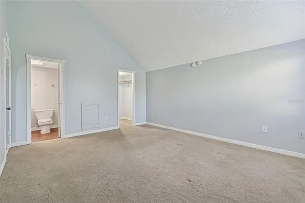 an empty room with an entryway