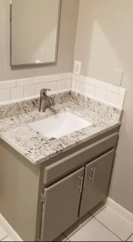 a close view of sink and tap