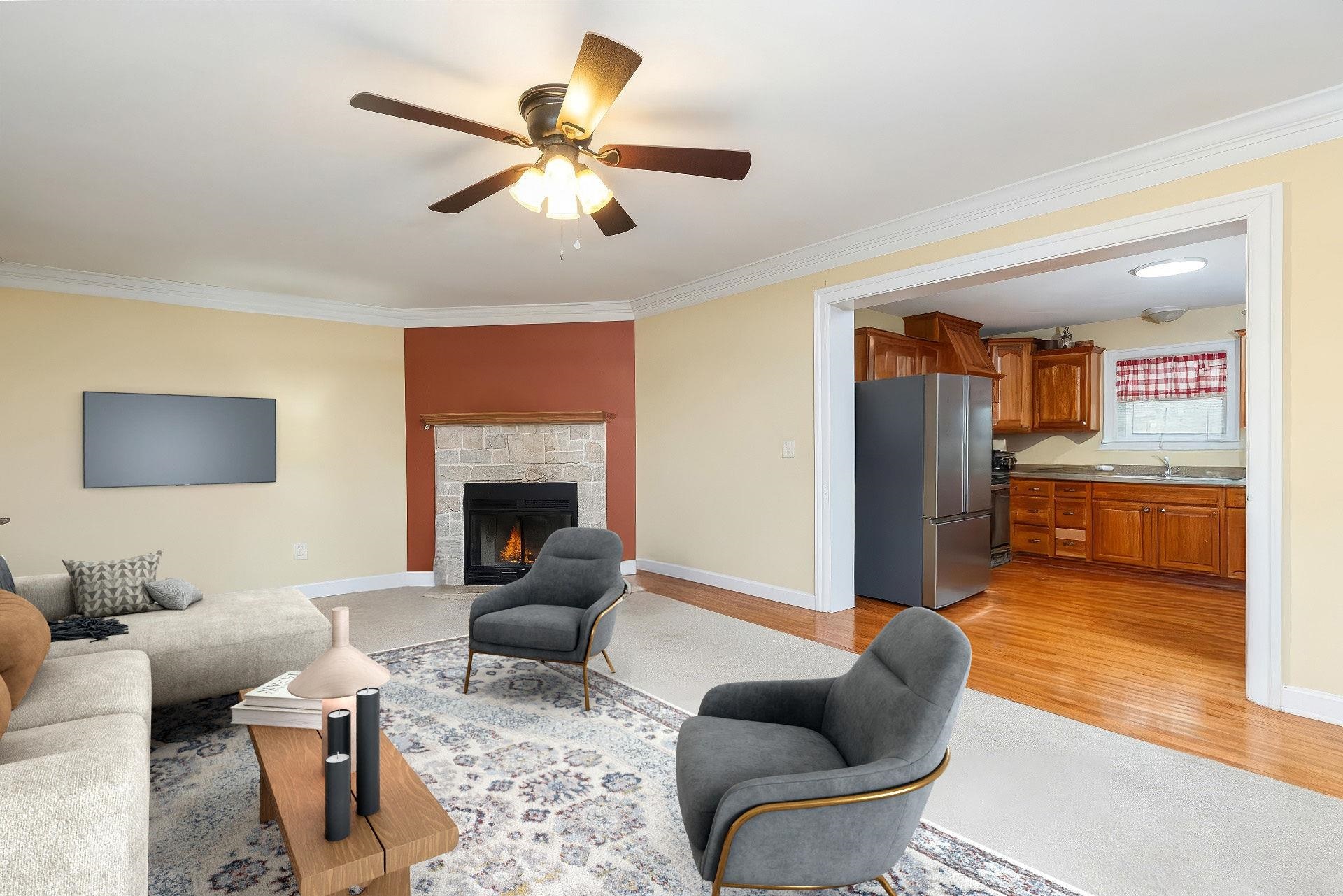 86 Spitler Circle Greenville, VA 24440 - Photo 11 of 25 a living room with furniture and a fireplace