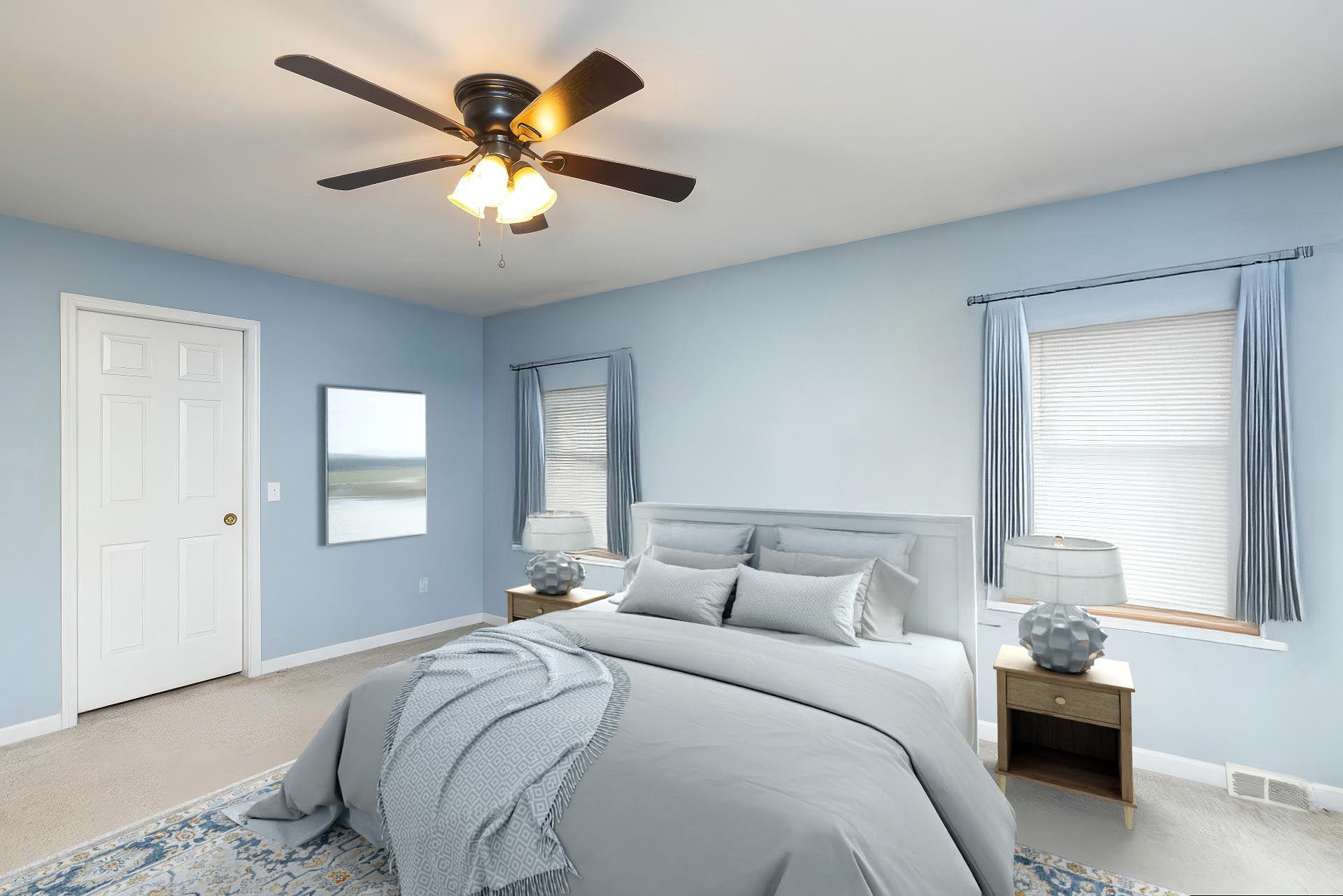 86 Spitler Circle Greenville, VA 24440 - Photo 13 of 25 a bedroom with bed and a chandelier