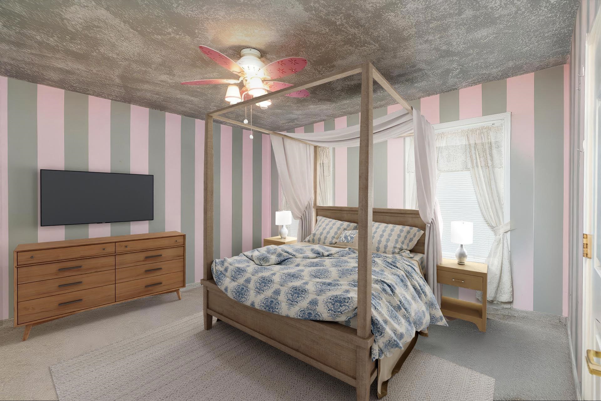 86 Spitler Circle Greenville, VA 24440 - Photo 15 of 25 a bedroom with a bed and a flat screen tv