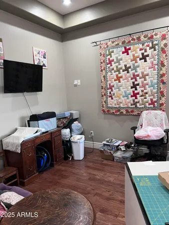 a bedroom with bed and window
