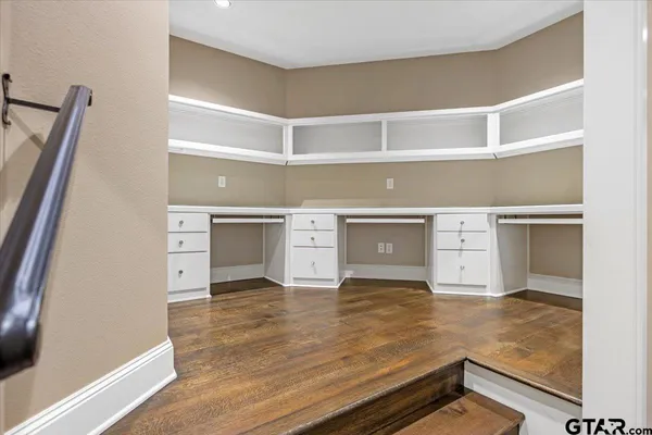 a room with a door and a wooden door