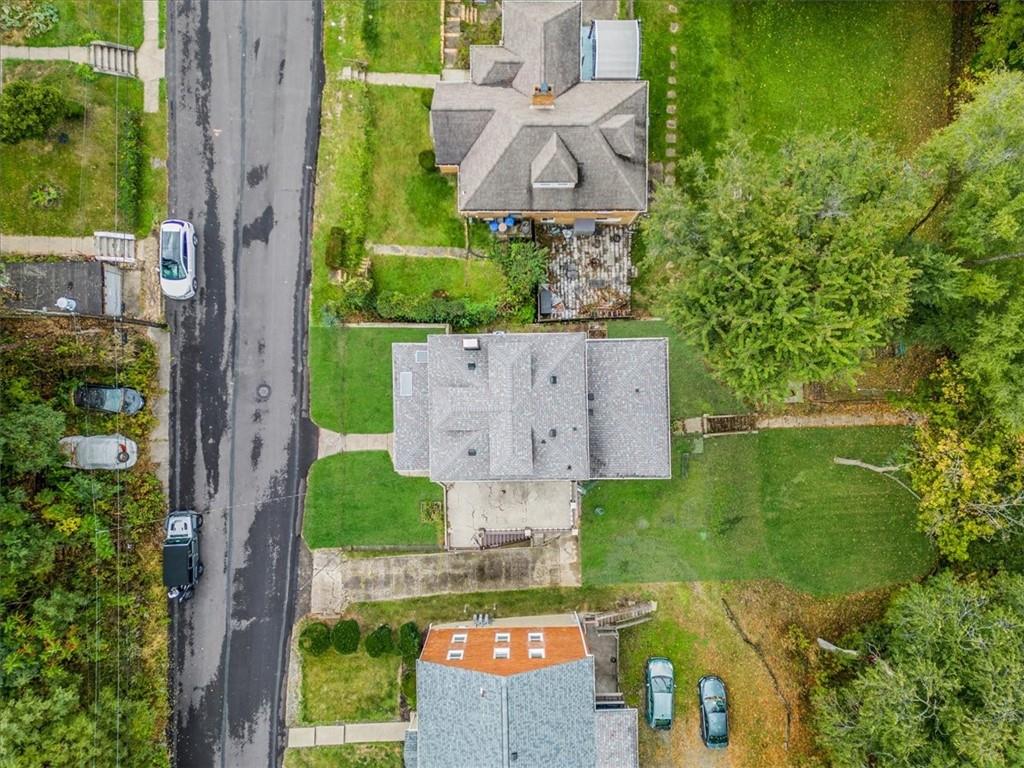 200 Spring Avenue Pittsburgh, PA 15202 - Photo 10 of 43 an aerial view of a house with a garden and outdoor seating