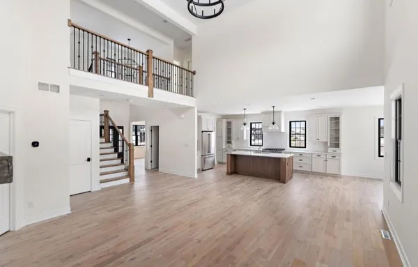 a view of livingroom with furniture and wooden floor