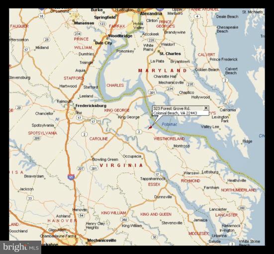 323 Forest Grove Road Colonial Beach, VA 22443 - Photo 26 of 30 Location Map