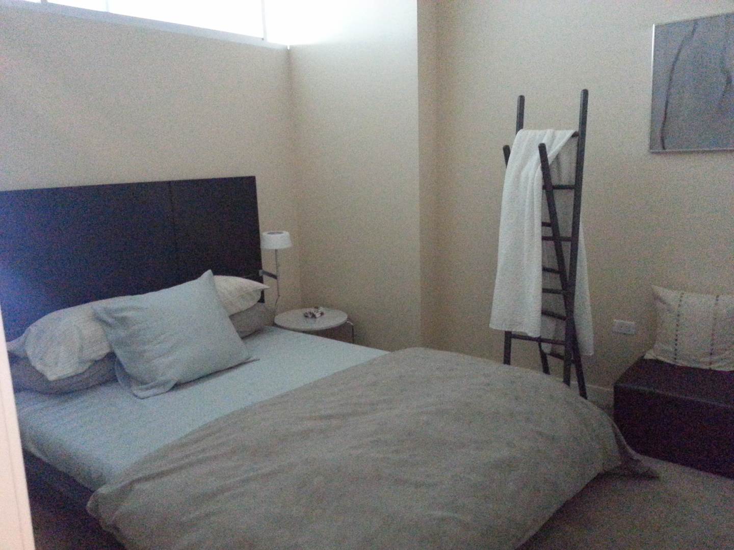 235 West Van Buren Street, Unit 2906 Chicago, IL 60607 - Photo 8 of 11 a bedroom with a bed and a potted plant