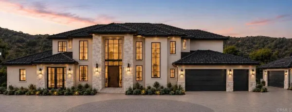 a front view of a house