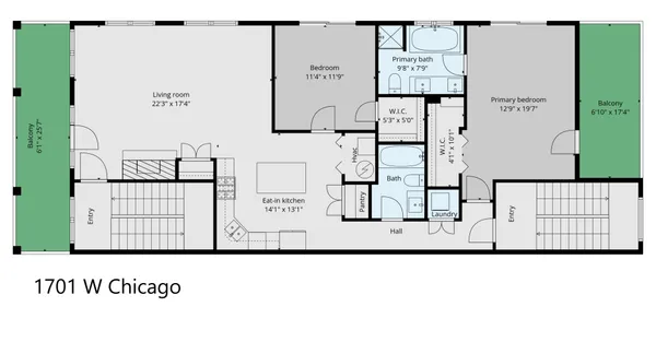 $4,500 | 1701 West Chicago Avenue, Unit 2, Chicago, IL 60622