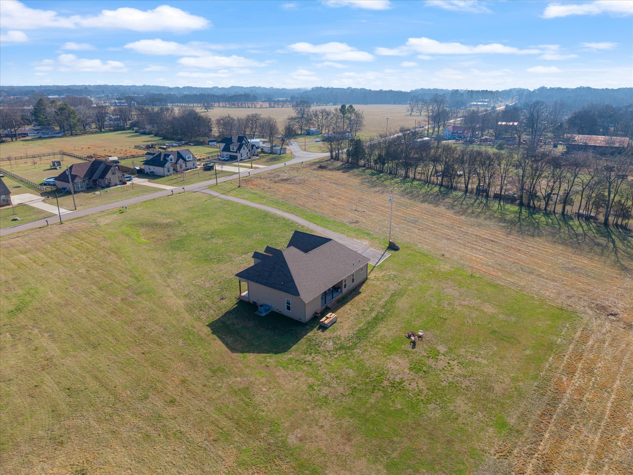 2057 Halls Mill Road Unionville, TN 37180 - Photo 33 of 36 an aerial view of a house with a garden
