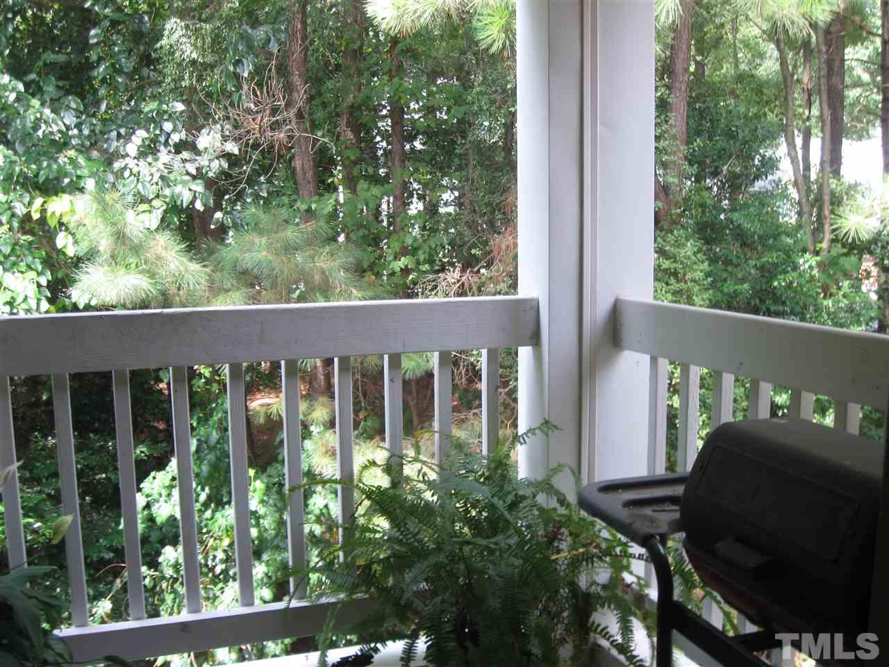 6111 Sunpointe Drive, Unit 201 Raleigh, NC 27606 - Photo 6 of 17 a view of a balcony with wooden floor